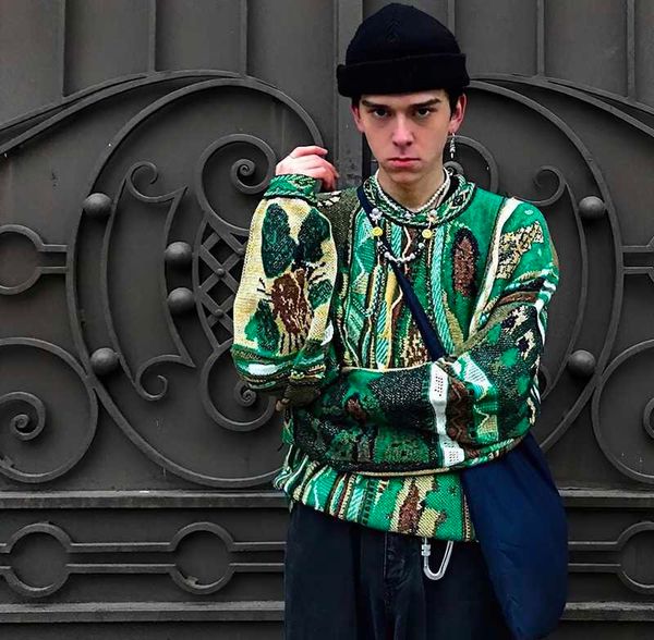 non kapital hirata hehong sweater autumn men's and women's sweater cardigan green loose round neck long sleeve coat, Black
non kapital hirata hehong sweater autumn men's and women's sweater cardigan green loose round neck long sleeve coat, Black