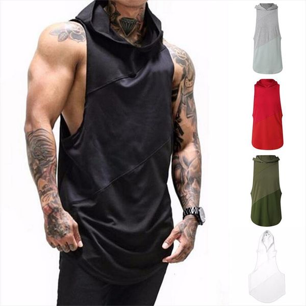 men sleeveless hoodies cotton mens sports vest loose hooded tank casual muscle hoodie for bodybuilding running, White;black
men sleeveless hoodies cotton mens sports vest loose hooded tank casual muscle hoodie for bodybuilding running, White;black