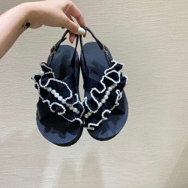 sandals student beads ruffles women slippers buckle strap sandales summer beach shoes woman thicken soled sandalias mujer 2021, Black
sandals student beads ruffles women slippers buckle strap sandales summer beach shoes woman thicken soled sandalias mujer 2021, Black
