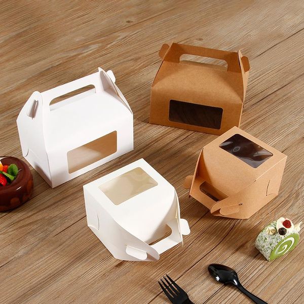 gift wrap 10pcs white kraft paper cake box with handle transparent window mousse cupcake packaging boxes wedding birthday favor bag
gift wrap 10pcs white kraft paper cake box with handle transparent window mousse cupcake packaging boxes wedding birthday favor bag