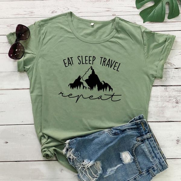 eat sleep travel repeat shirts women aesthetic streetwear t-shirt girl mountains wanderlust tshirt summer cotton drop ship, White
eat sleep travel repeat shirts women aesthetic streetwear t-shirt girl mountains wanderlust tshirt summer cotton drop ship, White