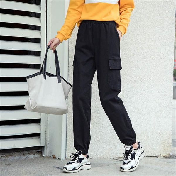 women's pants & capris 2021 loose cargo high waist girdle straight thin slacks, Black;white
women's pants & capris 2021 loose cargo high waist girdle straight thin slacks, Black;white