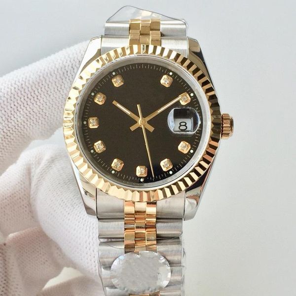 wristwatches business casual automatic mechanical men's watch 40mm gold steel band luminous three needle quality, Slivery;brown
wristwatches business casual automatic mechanical men's watch 40mm gold steel band luminous three needle quality, Slivery;brown