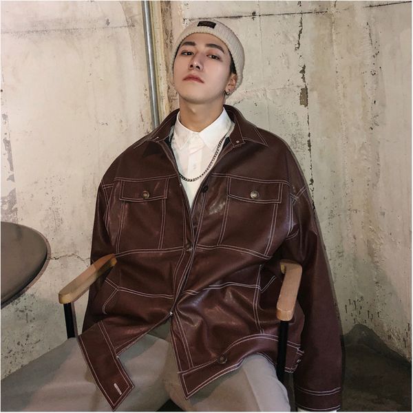 men's jacket new fall/winter 2021 slim solid color striped print jacket loose casual lapel personality youth men's wear, Black;brown
men's jacket new fall/winter 2021 slim solid color striped print jacket loose casual lapel personality youth men's wear, Black;brown