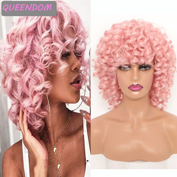 pink short afro curly wig natural synthetic afro kinky curly womens wigs with bangs heat resistant fiber deep curly wig cosplay, Black
pink short afro curly wig natural synthetic afro kinky curly womens wigs with bangs heat resistant fiber deep curly wig cosplay, Black