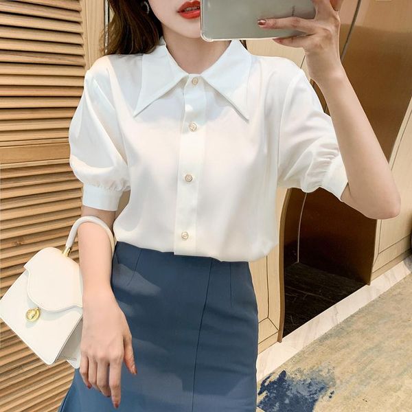 women's blouses & shirts vintage pointed collar shirt casual all-match short-sleeve womens white 2021 summer fashion korean style and
women's blouses & shirts vintage pointed collar shirt casual all-match short-sleeve womens white 2021 summer fashion korean style and