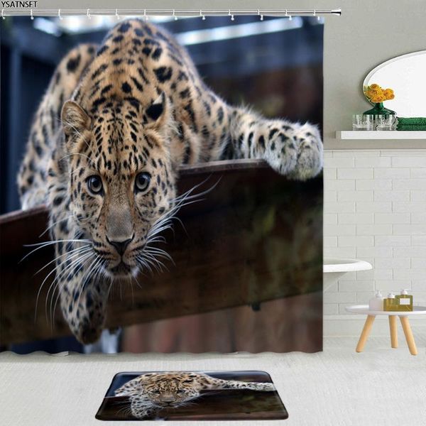 shower curtains 2pcs ferocious wild animal curtain 3d leopard tiger highland cattle hanging decor non-slip bath mat bathroom set
shower curtains 2pcs ferocious wild animal curtain 3d leopard tiger highland cattle hanging decor non-slip bath mat bathroom set