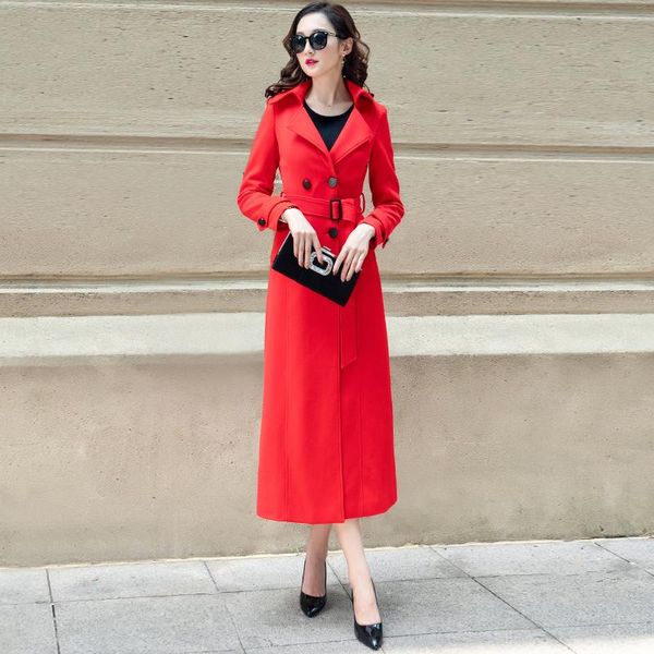 women's trench coats 2021 autumn brand women coat long windbreaker europe america fashion trend double-breasted slim lengthen no927, Tan;black
women's trench coats 2021 autumn brand women coat long windbreaker europe america fashion trend double-breasted slim lengthen no927, Tan;black