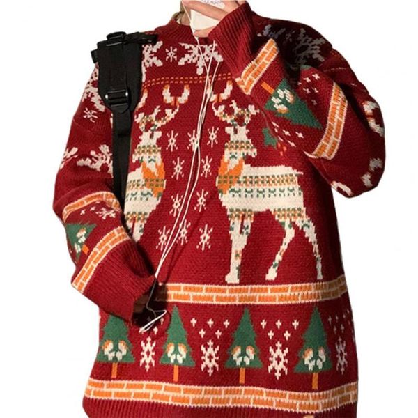 men's sweaters christmas men sweater knitted round neck pullover 3d print year for, White;black
men's sweaters christmas men sweater knitted round neck pullover 3d print year for, White;black