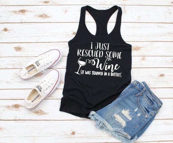 i just rescued some wine it was in a bottle funny slogan graphic women fashion grunge drinking lover vest undershirt, White
i just rescued some wine it was in a bottle funny slogan graphic women fashion grunge drinking lover vest undershirt, White