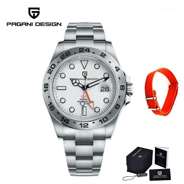 wristwatches pagani design 2021 gmt watch men's stainless steel automatic mechanical sapphire waterproof clock reloj hombre, Slivery;brown
wristwatches pagani design 2021 gmt watch men's stainless steel automatic mechanical sapphire waterproof clock reloj hombre, Slivery;brown