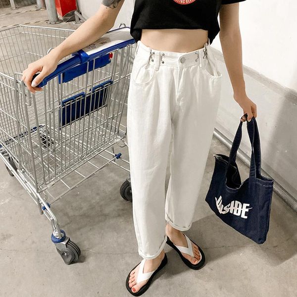 women's jeans fmfssom casual female wide leg straight solid color ladies women retro adjustable waist washed long denim pants, Blue
women's jeans fmfssom casual female wide leg straight solid color ladies women retro adjustable waist washed long denim pants, Blue
