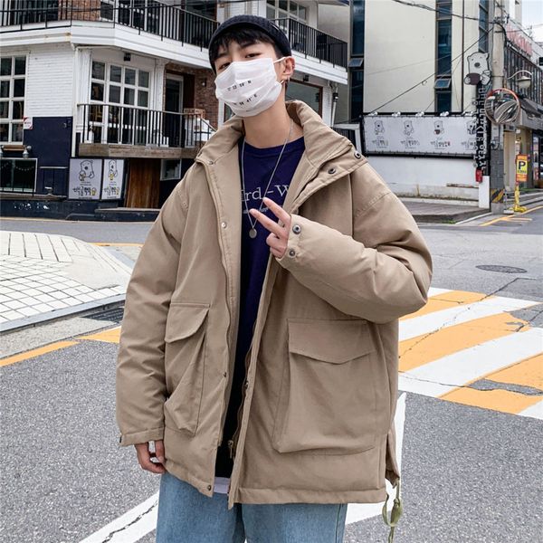 2021 new winter thick jacket men's parka warmth fashion casual oversize stand-up collar men loose korean short coat mens clothes 5dbj, Black
2021 new winter thick jacket men's parka warmth fashion casual oversize stand-up collar men loose korean short coat mens clothes 5dbj, Black