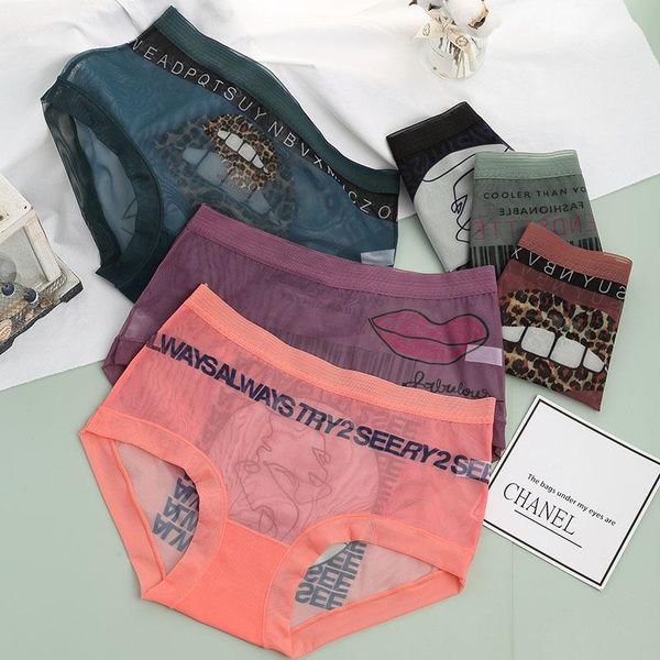 women's panties sp&city mesh transparent underwear women high waist lace crotch cotton hollow out lips letter seamless briefs, Black;pink
women's panties sp&city mesh transparent underwear women high waist lace crotch cotton hollow out lips letter seamless briefs, Black;pink