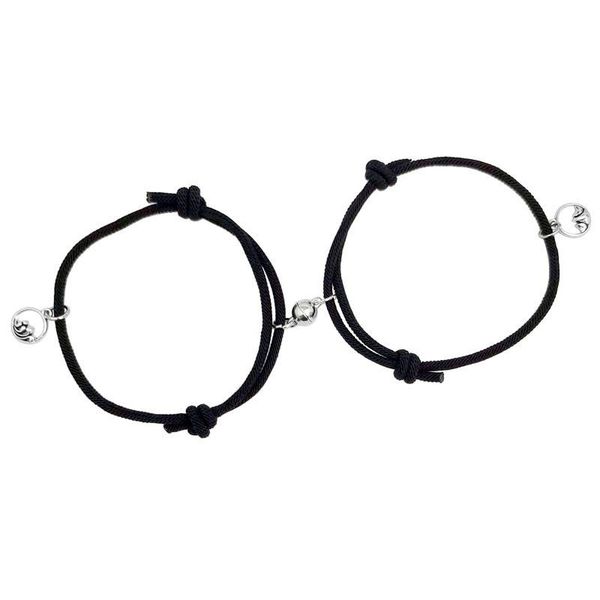 link, chain valentine's day matching bracelets lover heart magnetic knitted bracelet sets couple relationship evidence of love, Black
link, chain valentine's day matching bracelets lover heart magnetic knitted bracelet sets couple relationship evidence of love, Black