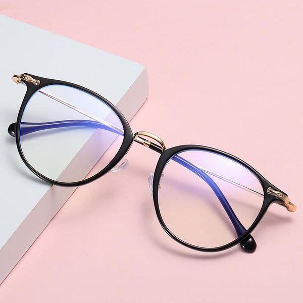women's retro round anti blue glasses fashion ultralight computer glasses transparent optical prescription frame 8303, White;black
women's retro round anti blue glasses fashion ultralight computer glasses transparent optical prescription frame 8303, White;black