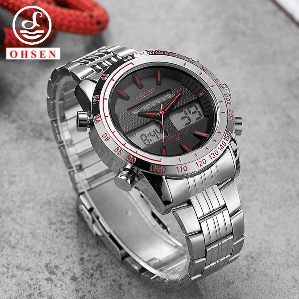 wristwatches luxury steel watch men sport watches waterproof chronograph led alarm big dial men's digital quartz business clock, Slivery;brown
wristwatches luxury steel watch men sport watches waterproof chronograph led alarm big dial men's digital quartz business clock, Slivery;brown