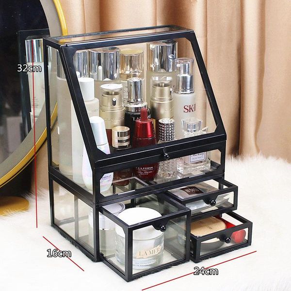 tempered glass cosmetic storage box set drawer creative storage box organizer maqillage household products ej50ms
tempered glass cosmetic storage box set drawer creative storage box organizer maqillage household products ej50ms