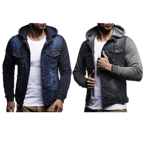 men's jackets 2 pcs hooded denim jacket streetwear button up casual style men clothing for spring autumn xl, dark gray & blue, Black;brown
men's jackets 2 pcs hooded denim jacket streetwear button up casual style men clothing for spring autumn xl, dark gray & blue, Black;brown