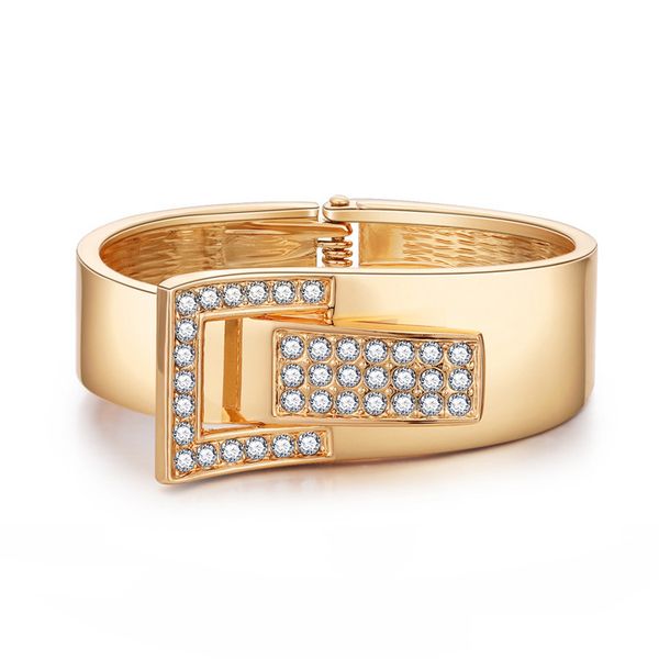 fashion bracelet style fashion belt buckle shape diamond studded smooth bracelet, Black
fashion bracelet style fashion belt buckle shape diamond studded smooth bracelet, Black
