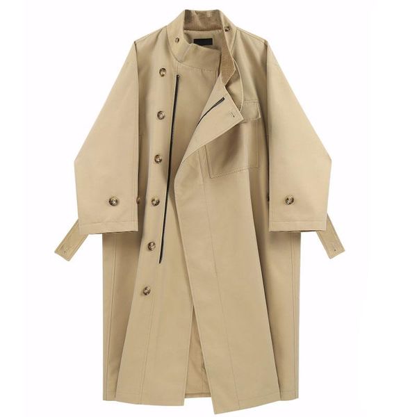women's trench coats ercaux winter zipper medium length windbreaker coat, Tan;black
women's trench coats ercaux winter zipper medium length windbreaker coat, Tan;black