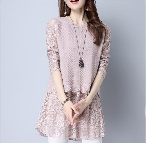 casual dresses 2021 spring women fake two pieces shirt fashion long hollow out lace summer blouses and rq24, Black;gray
casual dresses 2021 spring women fake two pieces shirt fashion long hollow out lace summer blouses and rq24, Black;gray