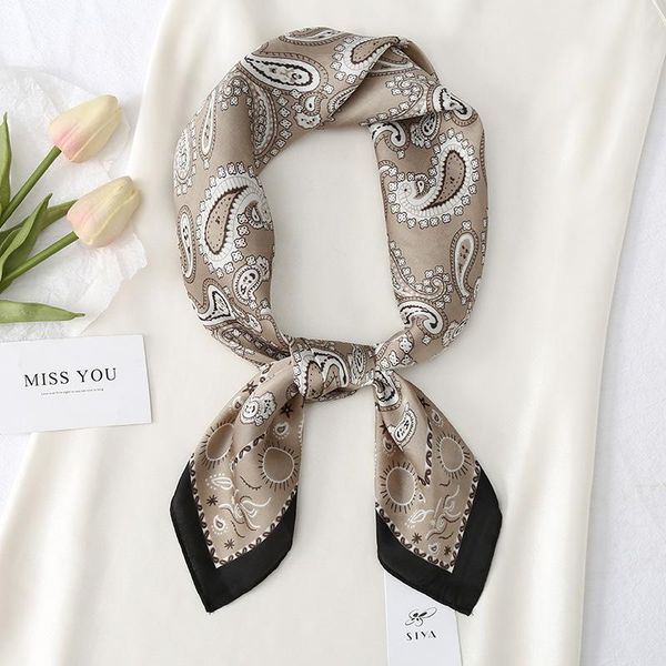 scarves 70 silk scarf small square women's cashew print satin professional shawl, Blue;gray
scarves 70 silk scarf small square women's cashew print satin professional shawl, Blue;gray