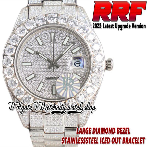 2022 rrf 126334 126234 automatic mechanical 42mm mens watch 126300 paved diamonds dial large diamond bezel fully iced out diamonds steel bra, Slivery;brown
2022 rrf 126334 126234 automatic mechanical 42mm mens watch 126300 paved diamonds dial large diamond bezel fully iced out diamonds steel bra, Slivery;brown