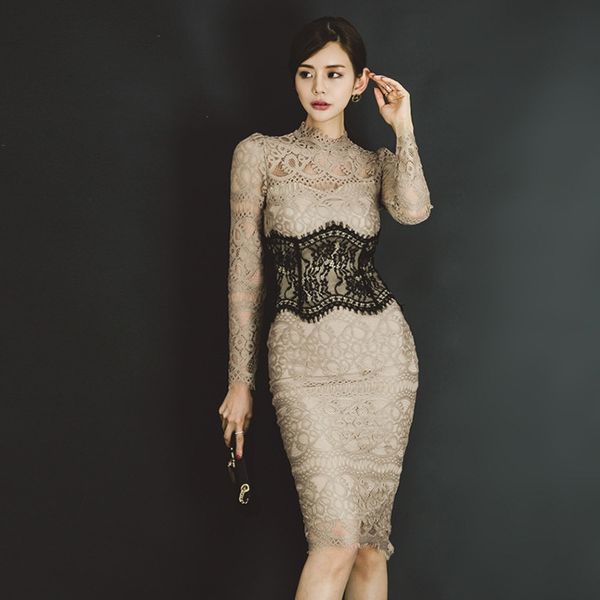 2021 new arrival hollow out black lace cocktail dresses knee-length formal party dress robe de cocktail evening, Black;red
2021 new arrival hollow out black lace cocktail dresses knee-length formal party dress robe de cocktail evening, Black;red