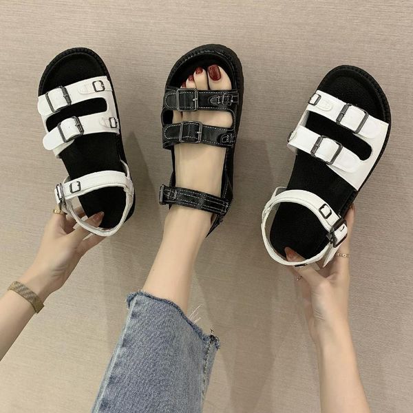 summer ladies sandals black all-match casual women's shoes buckle design fashion flat sandals wear-resistant platform shoes
summer ladies sandals black all-match casual women's shoes buckle design fashion flat sandals wear-resistant platform shoes