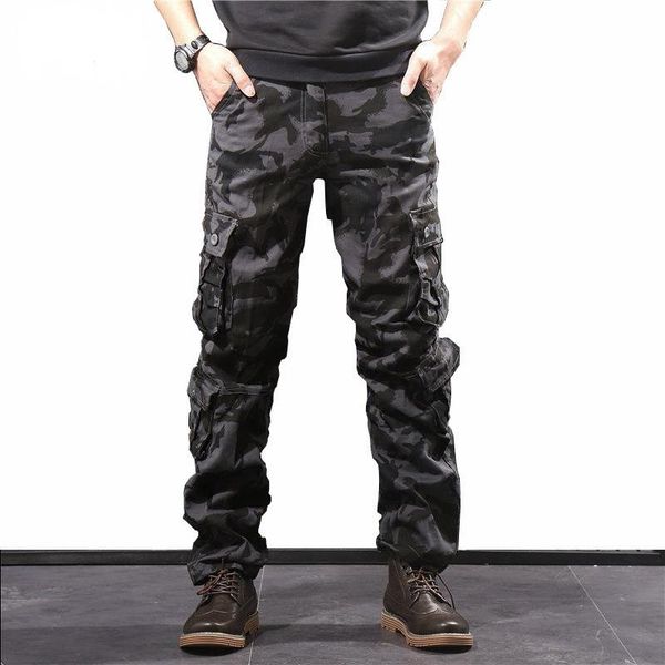 men's pants camouflage cotton military cargo men multi pockets camo joggers overalls army combat trousers clothing, Black
men's pants camouflage cotton military cargo men multi pockets camo joggers overalls army combat trousers clothing, Black