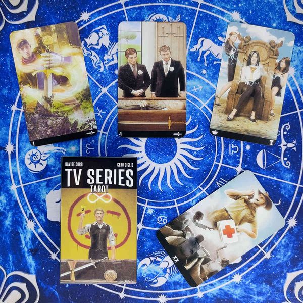 tv series tarot cards prophecy divination deck english version entertainment board game 78 sheets/box
tv series tarot cards prophecy divination deck english version entertainment board game 78 sheets/box