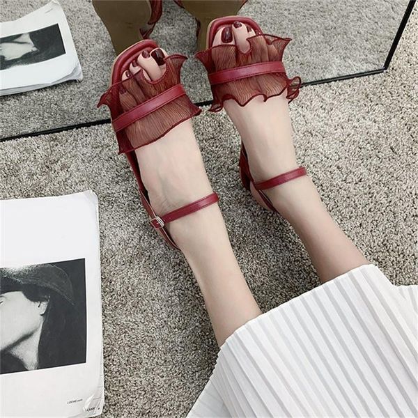 women summer sandals sandals buckle shoes 2021 new fashion lace trimmings flats red casual shoes, Black
women summer sandals sandals buckle shoes 2021 new fashion lace trimmings flats red casual shoes, Black