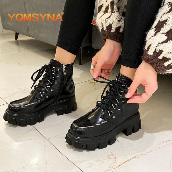 boots yqmsyna fashion ankle thick bottom square heel non-slip round toe zipper women's office lady lace-up shoes as328, Black
boots yqmsyna fashion ankle thick bottom square heel non-slip round toe zipper women's office lady lace-up shoes as328, Black