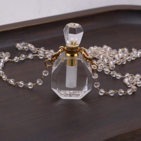 pendant necklaces charming necklace natural stone clear quartz perfume bottle 20x38mm for women party wedding jewelry gift, Silver
pendant necklaces charming necklace natural stone clear quartz perfume bottle 20x38mm for women party wedding jewelry gift, Silver