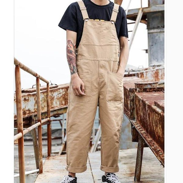 men's pants men bib solid color jumpsuits joggers streetwear casual multi pockets suspenders cargo overalls romper, Black
men's pants men bib solid color jumpsuits joggers streetwear casual multi pockets suspenders cargo overalls romper, Black