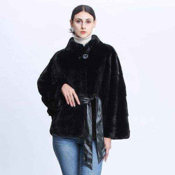 women's fur & faux natural mink coats female women coat winter warm vintage thick solid bat sleeved genuine jackets ladies 2021, Black
women's fur & faux natural mink coats female women coat winter warm vintage thick solid bat sleeved genuine jackets ladies 2021, Black