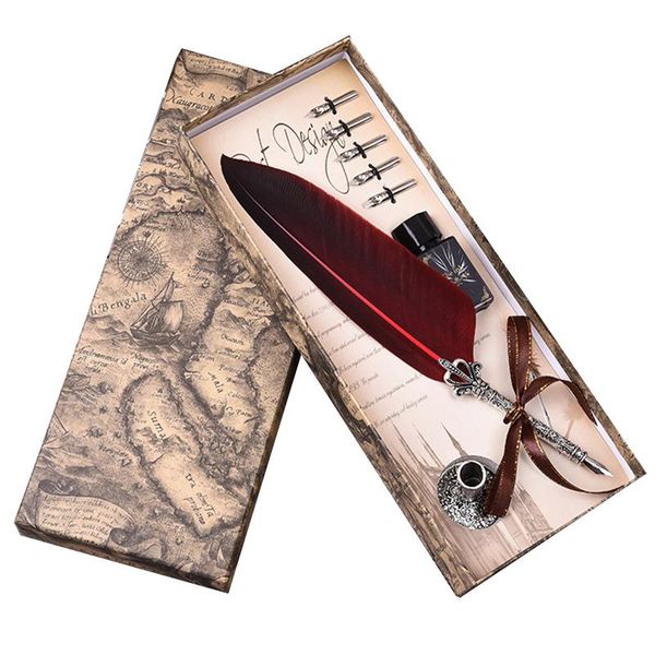 fountain pens english calligrap feather pen set vintage advertising gift ink dip water metal birthday box 5 nibs
fountain pens english calligrap feather pen set vintage advertising gift ink dip water metal birthday box 5 nibs