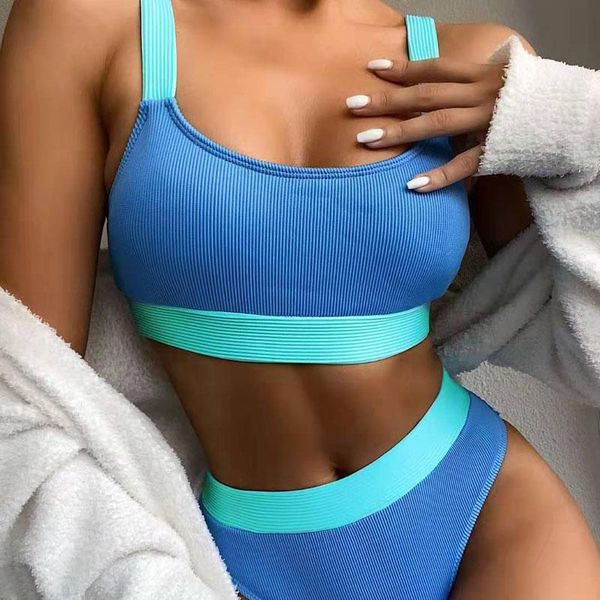 women's swimwear high waist bikinis set women female splicing bandeau swimsuits knitted split beachwear sports bathing suit ymbk003, White;black
women's swimwear high waist bikinis set women female splicing bandeau swimsuits knitted split beachwear sports bathing suit ymbk003, White;black