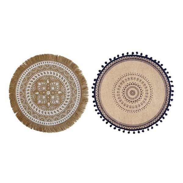 mats & pads round placemat heat insulation linen table mat non-slip tassels kitchen decoration bowl dinning 39cm
mats & pads round placemat heat insulation linen table mat non-slip tassels kitchen decoration bowl dinning 39cm