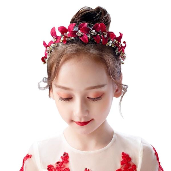 hair accessories children's headwear red wreath flower girls princess korean wild girl headband band performance crown 2021, Slivery;white
hair accessories children's headwear red wreath flower girls princess korean wild girl headband band performance crown 2021, Slivery;white