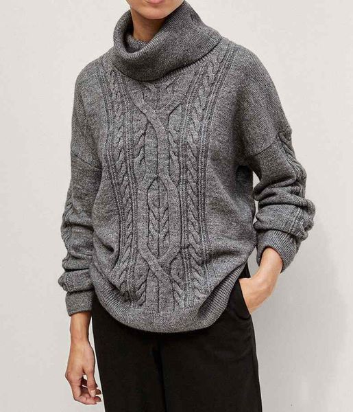 2021 new cable twist sweater turtleneck pullover fall women pyrt, White;black
2021 new cable twist sweater turtleneck pullover fall women pyrt, White;black