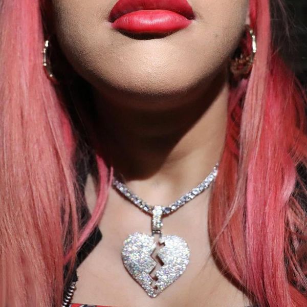 chains glaming broken heart pendant necklace charm for women sparkling rhinestone chain jewelry male long necklaces fine gifts, Silver
chains glaming broken heart pendant necklace charm for women sparkling rhinestone chain jewelry male long necklaces fine gifts, Silver