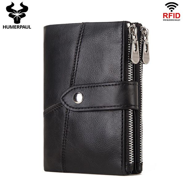 leather men's short handbag rfid fashion bag leather double zipper wallet change wallet, Red;black
leather men's short handbag rfid fashion bag leather double zipper wallet change wallet, Red;black