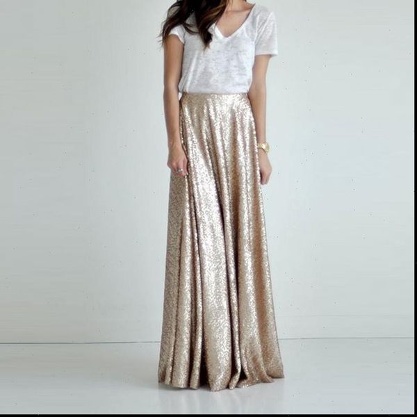 champagne shiny sequined long skirts for bridesmaid to wedding zipper a line elegant skirt women 2018 custom made saia faldas, Black
champagne shiny sequined long skirts for bridesmaid to wedding zipper a line elegant skirt women 2018 custom made saia faldas, Black