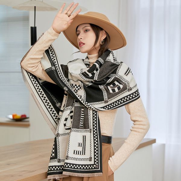 street fashion letter imitation cashmere scarf autumn and winter new thick double-sided women's shawl, Blue;gray
street fashion letter imitation cashmere scarf autumn and winter new thick double-sided women's shawl, Blue;gray