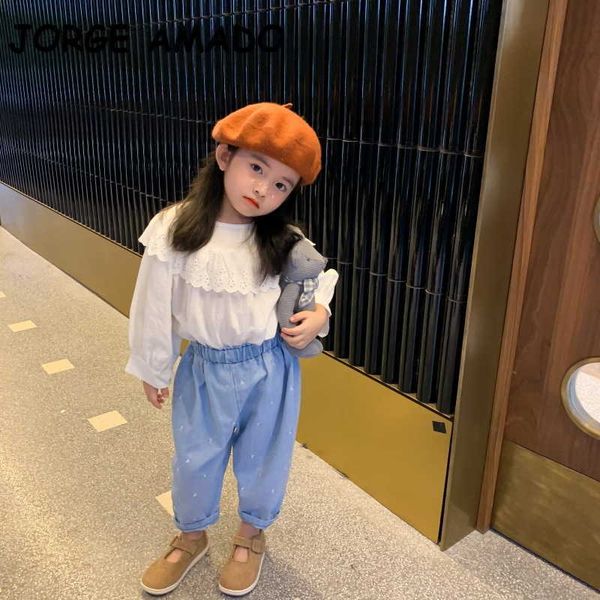wholesale korean style spring girls jeans embroidery elastic waist wide leg denim pants kids clothes e251 210610, Blue
wholesale korean style spring girls jeans embroidery elastic waist wide leg denim pants kids clothes e251 210610, Blue