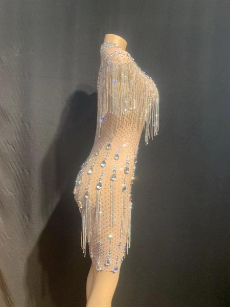 women shining crystals fringes see through mesh dress women birthday celebrate stones dress bar nightclub women dance dress, Black;red
women shining crystals fringes see through mesh dress women birthday celebrate stones dress bar nightclub women dance dress, Black;red
