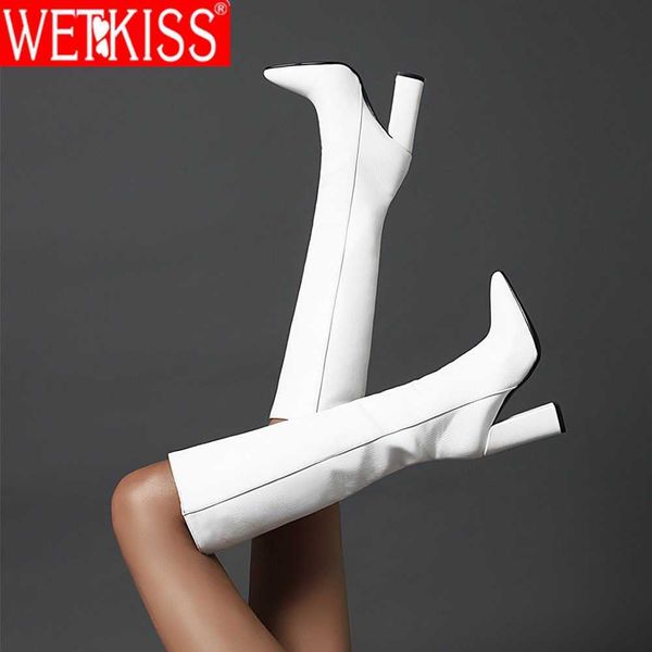wetkiss women knee boots fashion pointed toe thick heel slip on boots retro warm skid-proof sole shoes autumn winter boots 210630, Black
wetkiss women knee boots fashion pointed toe thick heel slip on boots retro warm skid-proof sole shoes autumn winter boots 210630, Black