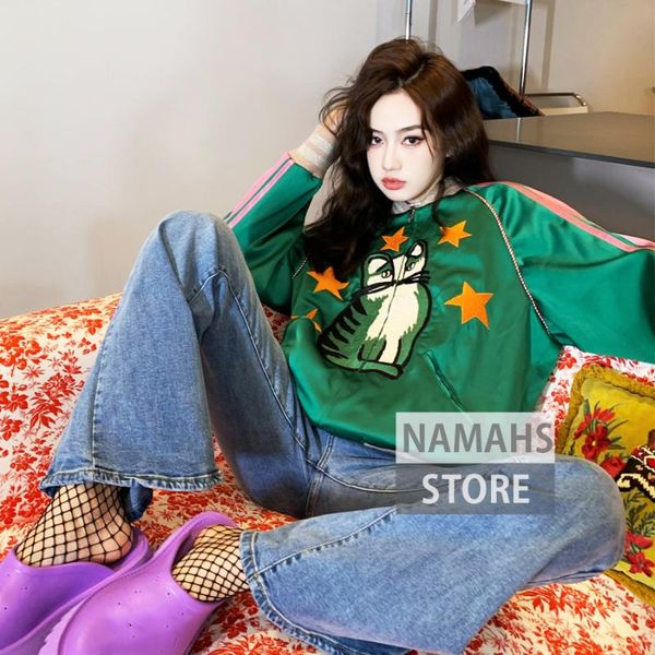 women's jackets fall winter clothes for women fashion stars animal embroidery long sleeve coats outwear classic woman casual jacket coa, Black;brown
women's jackets fall winter clothes for women fashion stars animal embroidery long sleeve coats outwear classic woman casual jacket coa, Black;brown